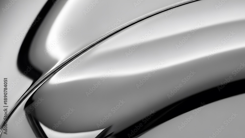 Naklejka premium Abstract metallic curves in monochrome