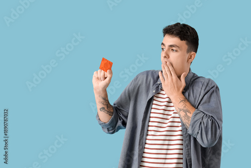 Shocked young man with cond...