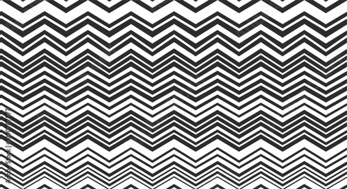 Black and white chevron illusion pattern, dynamic zigzag rows for abstract visual effect, perception art or graphic design
