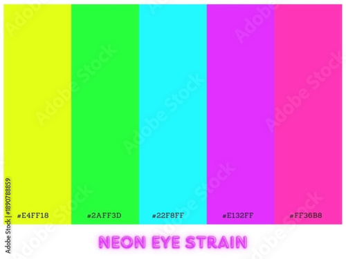 Neon color palette designed to energize futuristic creative compositions