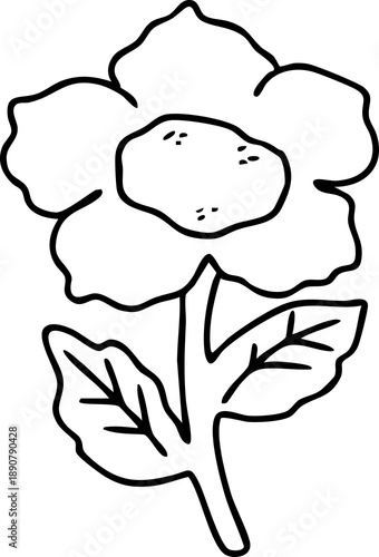 Easter cartoon, bunny, spring flowers, tangible elements, hand-drawn illustrations.