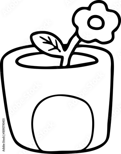 Easter cartoon, bunny, spring flowers, tangible elements, hand-drawn illustrations.