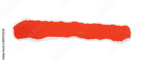 Wallpaper Mural Orange torn paper banner strip with ripped edges, isolated on transparent background Torontodigital.ca