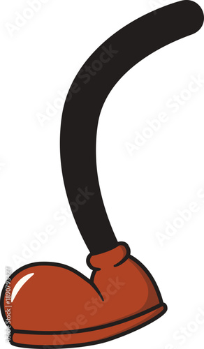 Retro Cartoon Foot Leg Character Gesture Pose