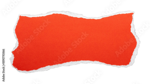 Wallpaper Mural Orange torn paper wide banner strip, isolated on transparent background Torontodigital.ca