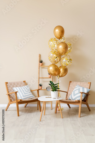 Beautiful golden air balloo...
