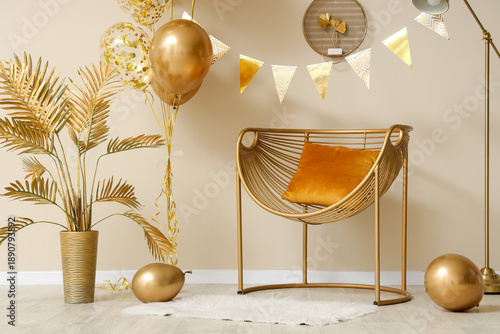 Beautiful golden air balloo...