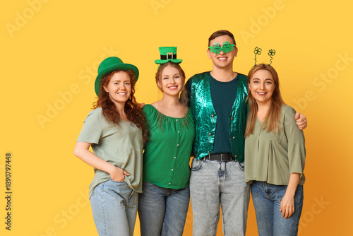 Group of people with decor ...