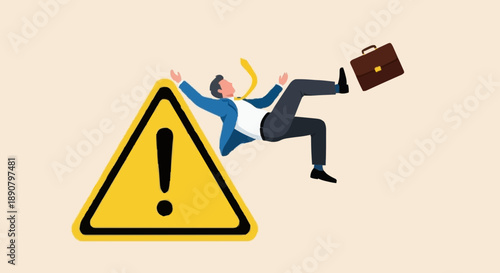 Falling Business Man Concept