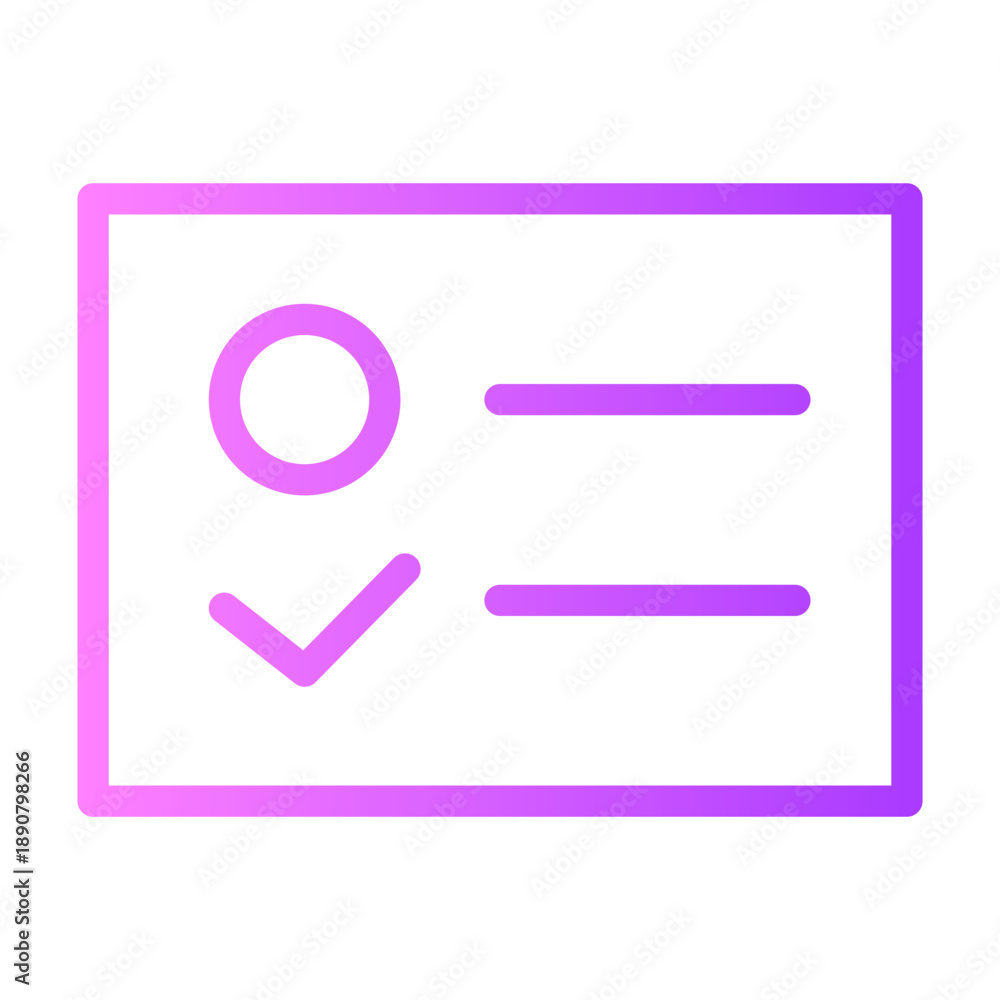 Obraz premium check list gradient icon