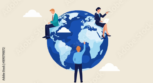 Global Business People Work
