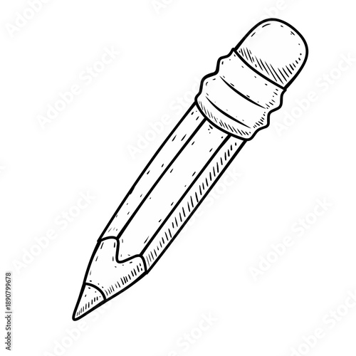 Sketch pencil and eraser