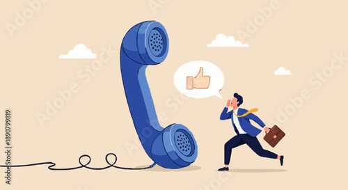 Phone Call And Business Man