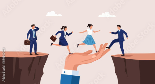 People and helping hands