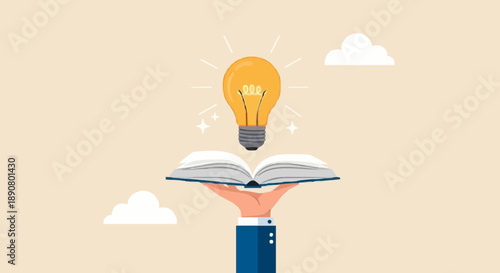 Bright Idea With Open Book