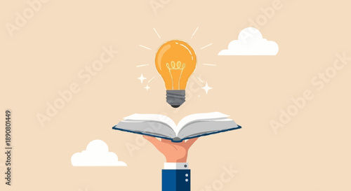Bright Idea With Open Book
