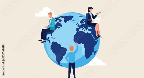 Global Business People Work