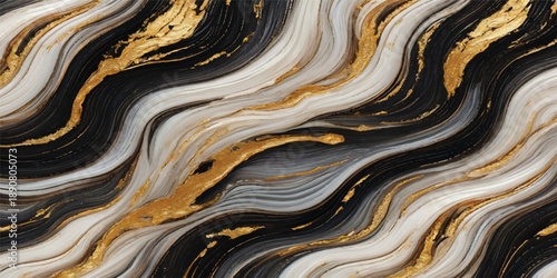 A brown wavy sand texture flows over a close up of a stone surface with a blue liquid water wave pattern for an artistic backdrop wallpaper design