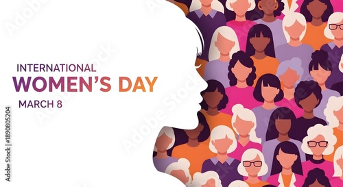 International women's day celebration poster