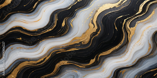 Seamless wavy pattern of yellow stone and sand texture featuring fluid golden waves and a shiny metallic surface flow for a liquid brown art backdrop wallpaper
