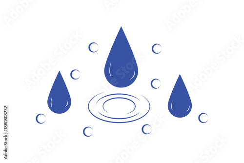 Water drop icon set. simple water droplet symbol. editable strokes. vector illustration.