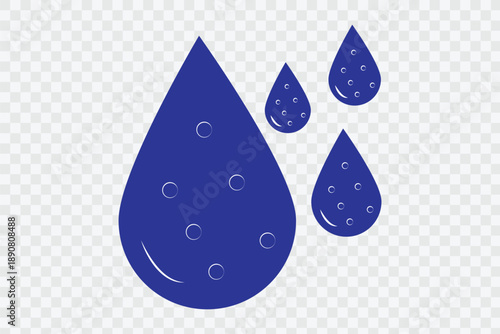 Water drop shape icons vector. Editable  stroke. linear style sign for use web design
