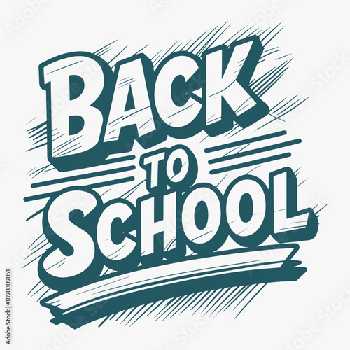 The flat design for Back-to-School retro lettering. The poster is designed to convey a sense of excitement and anticipation for the upcoming school year.