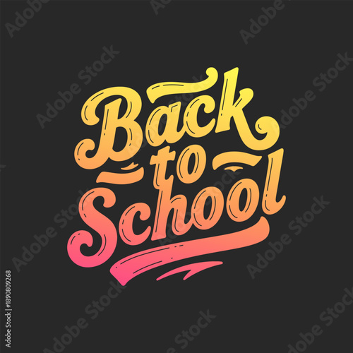 The flat design for Back-to-School retro lettering. The poster is designed to convey a sense of excitement and anticipation for the upcoming school year.