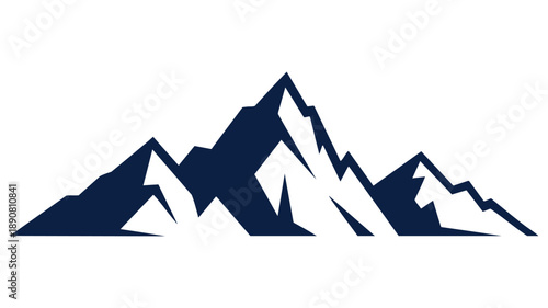 Mountain range silhouette vector illustration