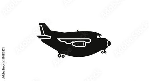 Aircraft Takeoff, Airplane, Airport, Illustration, Sky, Side View, Flight