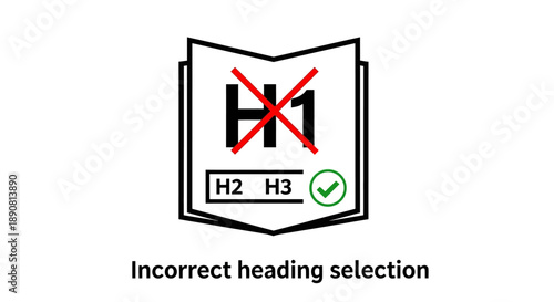 Incorrect Heading Selection in Web Design Tutorial