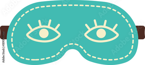 Cartoon Illustration of Sleep Mask