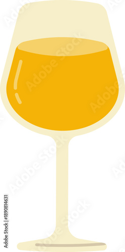 Illustration of Yellow Orange Juice in a Glass