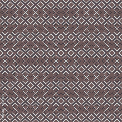 Ethnic Geometric Seamless Pattern inspired by Traditional textile weaving and folk motifs. Featuring repeating diamond, stripe, zigzag, and grid elements with handcrafted texture and earthy tones