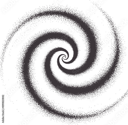 Dark grey granular spiral vortex
