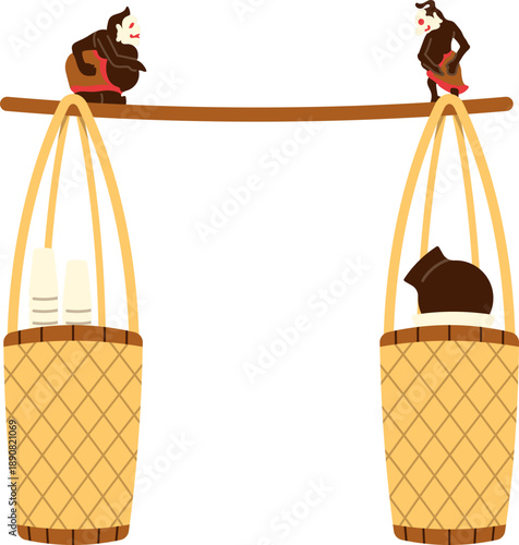 Gerobak Es Dawet Pikul Keliling