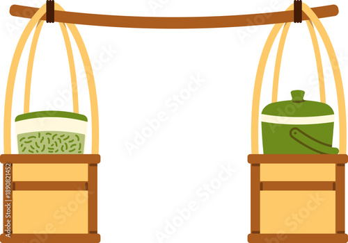 Gerobak Es Dawet Pikul Warung Makanan Kaki Lima