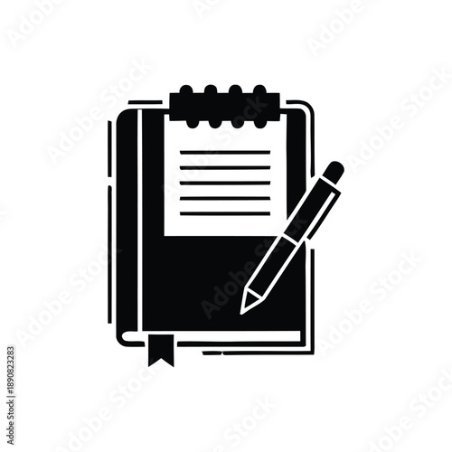 Simple Book Icon – Education and Knowledge Symbol in Minimal Style