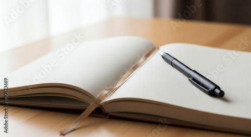 Wallpaper Mural notebook and pen on table Torontodigital.ca