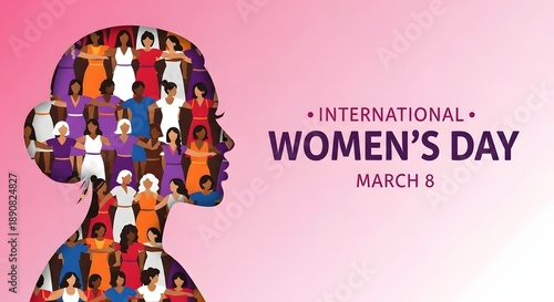 International women's day celebration poster