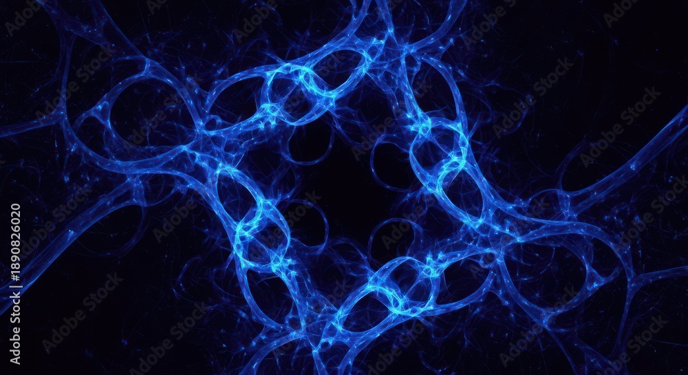 Naklejka premium Abstract blue energy design with flowing lines on dark background