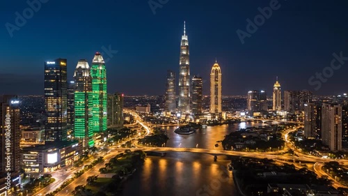 Wallpaper Mural City skyline at night. Torontodigital.ca