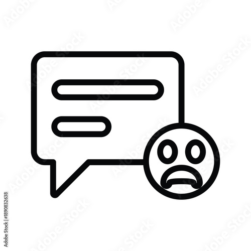 Sad reaction on chat icon