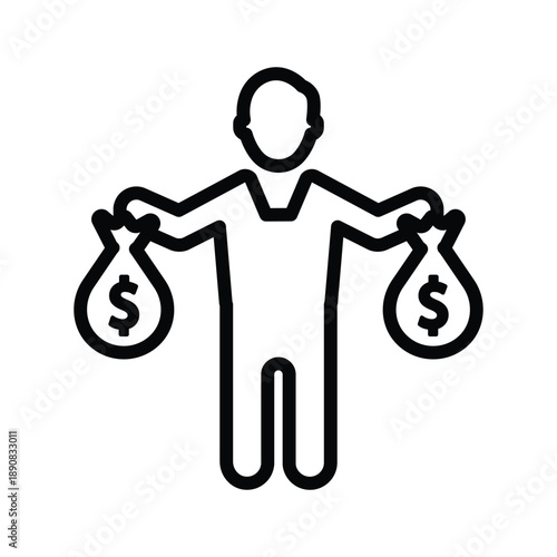 Business investor icon