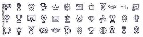 awards icons vector design