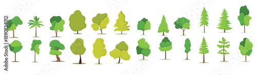 collection of trees illustrations can be used to illustrate