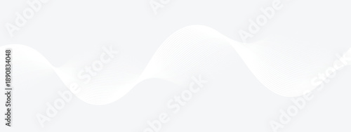 White abstract wave pattern on light gray background