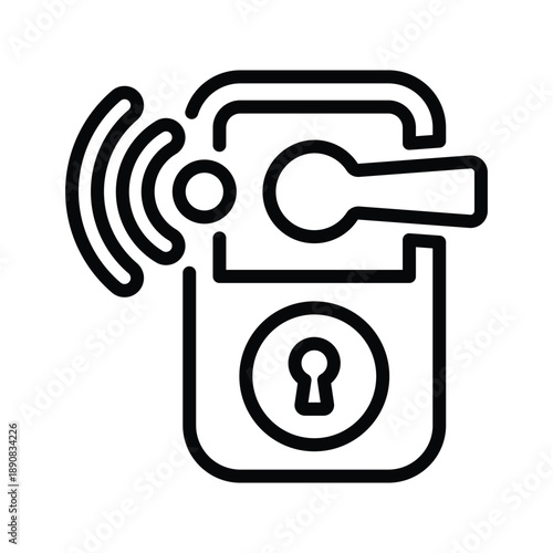 Smart door lock icon