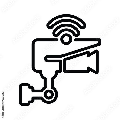 Wireless security camera icon
