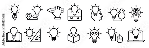 creative icons set vector design